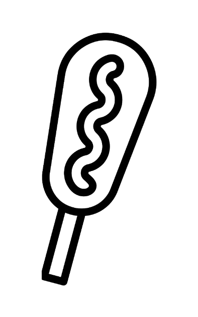Corn dog icon