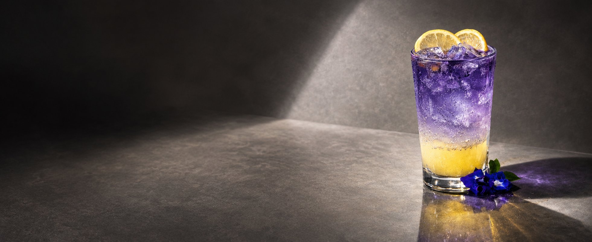 Midnight Lemonade, a layered sparkling drink